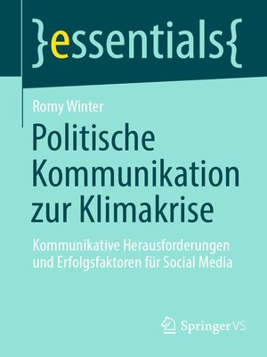 cover image of Politische Kommunikation zur Klimakrise
